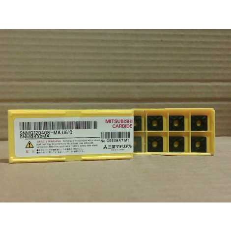 Mitsubishi SNMG432MA U610 Carbide Inserts (10 PCS), SNMG 120408-MA