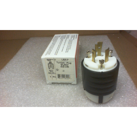 Pass & Seymour L820-P Twist Lock Locking Plug - New In Box
