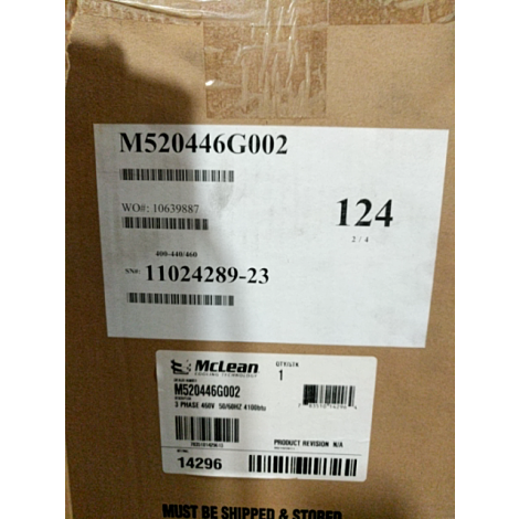 McLean M520446G002 Air Conditioner 4100BTU 460V 3PH - New In Box