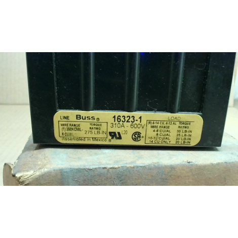 Buss 16323-1 Power Distribution Block 310 Amps 600 Volts - New In Box