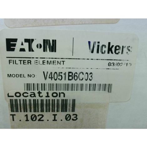 Vickers V4051B6CO3 Filter Element - New In Box