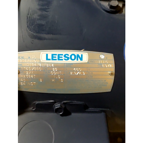 Leeson C184T48FB64C Two Speed AC Motor 2/1 HP 1740/860 RPM HX18 - New No Box