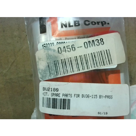 NLB BV2180 Spare Parts Kit for BV36-115 By-Pass - New In Box