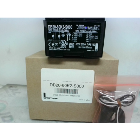 Watlow DB20-60K2-S000 Power Switching Control 3PH 600VAC 25A - New In Box