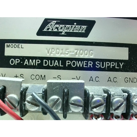 Acopian VPD15-700G Dual Power Supply - Used