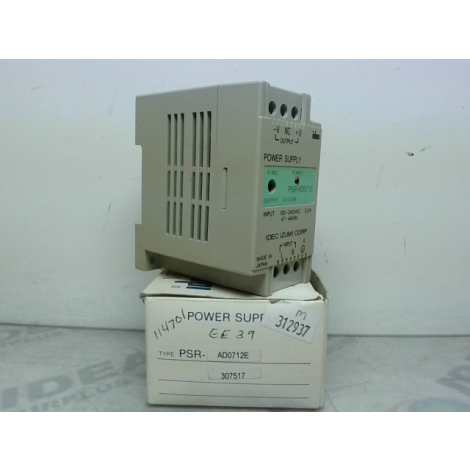 IDEC PSR-AD0712E Power Supply 100-240VAC 0.2A - New In Box