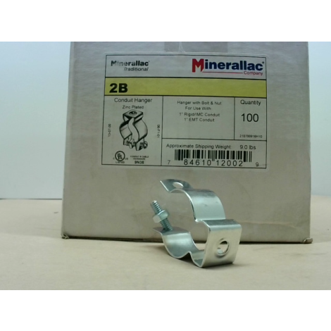 Minerallac 2B Conduit Hanger With Bolt and Nut - New In Box