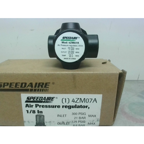 SPEEDAIRE 4ZM07A  Air Regulator 300 psi 1/8" NPT - New In Box
