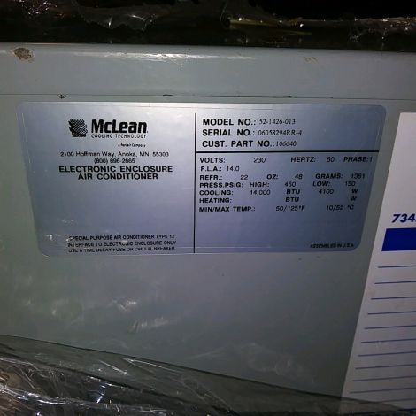 McLean M52-1426-013 Side Mounted Air Conditioning Unit - Used Nice!