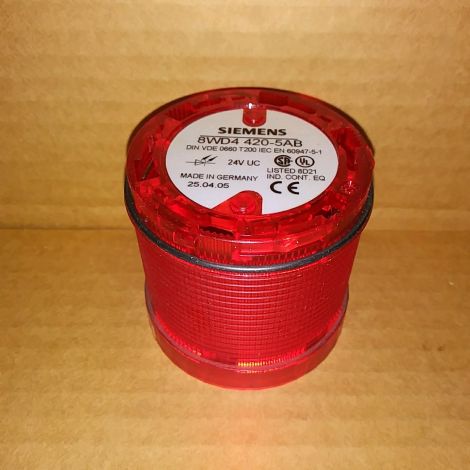 Siemens 8WD4 420-5AB Red Steady Stack Light - New