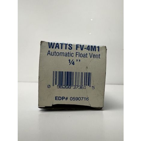 WATTS FV-4M1 Automatic Float Vent 1/4" 150PSI 240 Degree Max Temp. - Factory Sealed