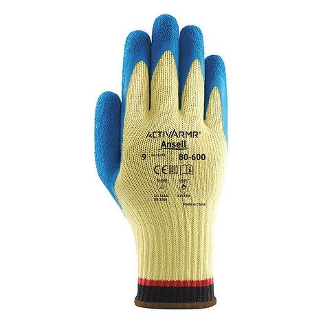 Ansell PowerFlex Cut Reistant Gloves 80-600-08, Rubber Coated Kevlar MD- NEW