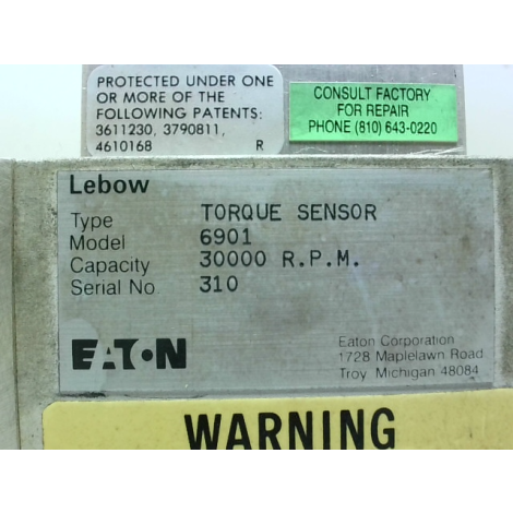 Eaton 6901 Torque Sensor 30000 RPM - Used