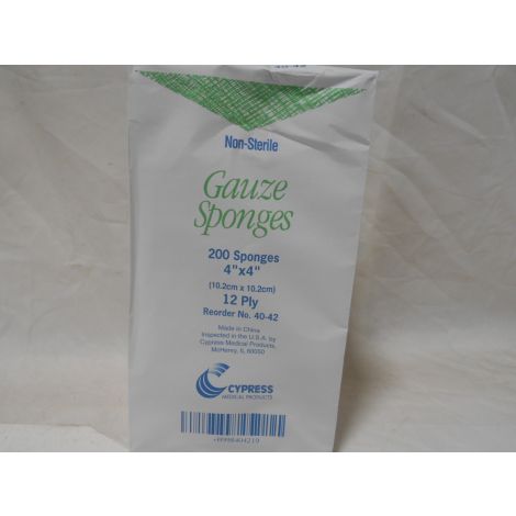 CYPRESS MEDICAL PRODUCT 4042 GAUZE SPONGES NEW IN BOX