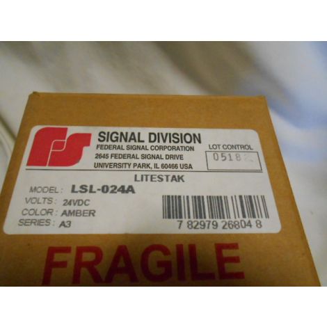 Federal Signal LSL-024A Litestak Light Module Amber 24 Vdc Series A3 - New In Box