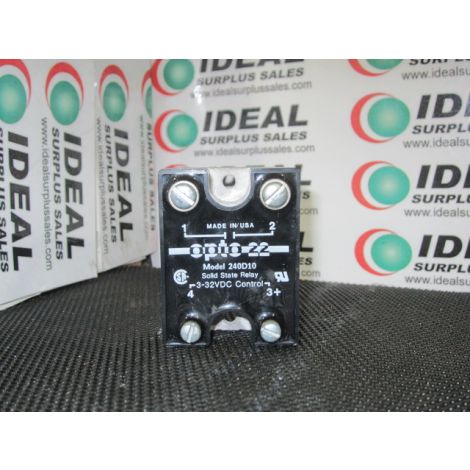 Opto 22  240D10 Solid State Relay 240VAC 10A 4000V - New No Box