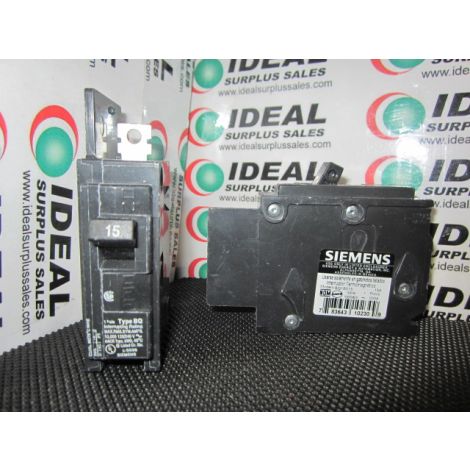 Siemens BQ1B015 Circuit Breaker 15A 1P 120V Type BQ 10kAIC- New No Box
