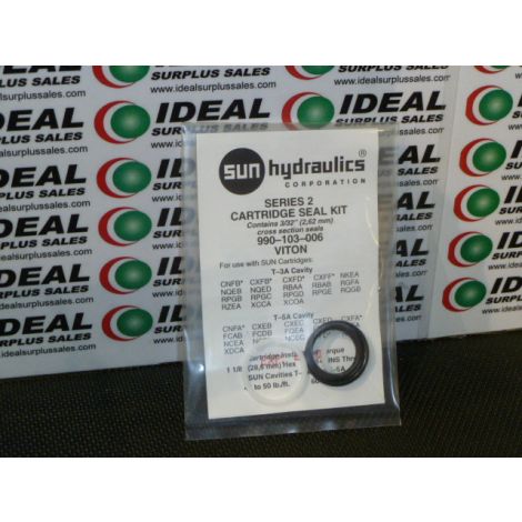 Sun Hydraulics Seal Kit 990-103-006 Series 2 Cartridge Seal Kit 3/32" Seals