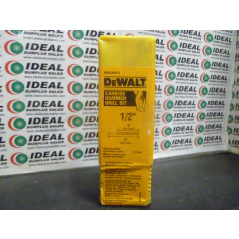 DEWALT DW5235B10 1/2" x 6" Rotary Carbide Hammer Drill Bit